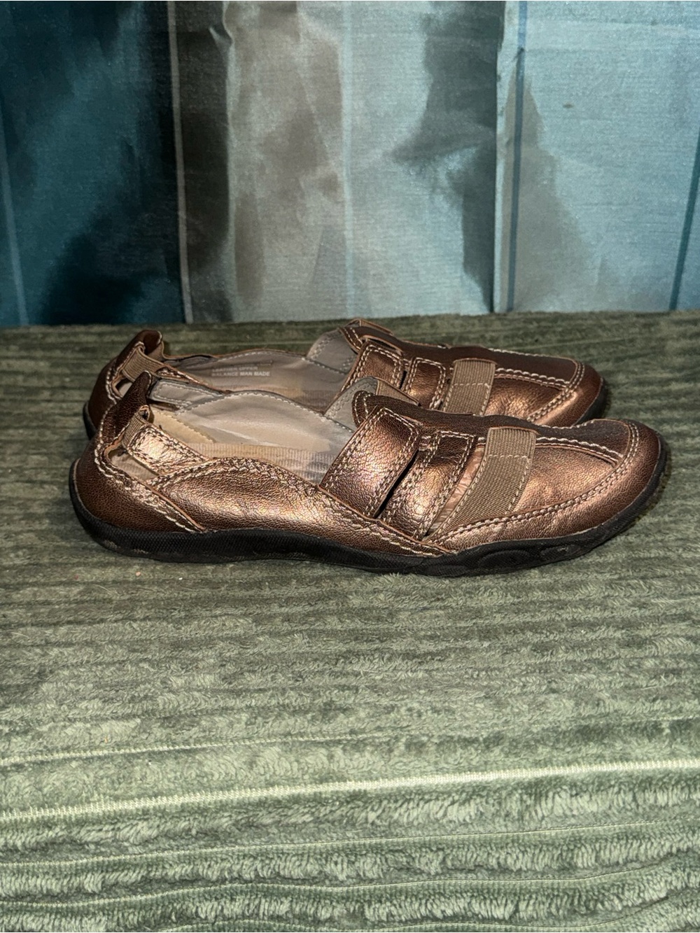 Clarks Metallic Bronze Slip-On Casual Loafers